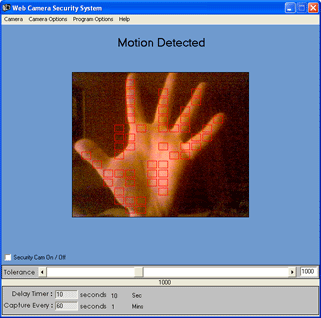 WebCam Software Web Camera Security System Motion Detection Record AVI Files when Away from Home or Work 